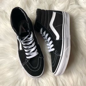 Women’s black Sk8-Hi vans